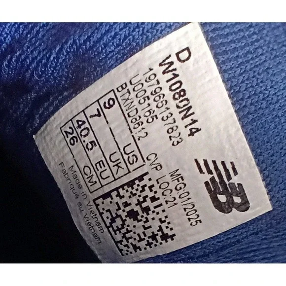 New Balance Shoes Womens 9 Blue Fresh Foam W1080N14 Running Athletic Sneakers - Picture 7 of 8